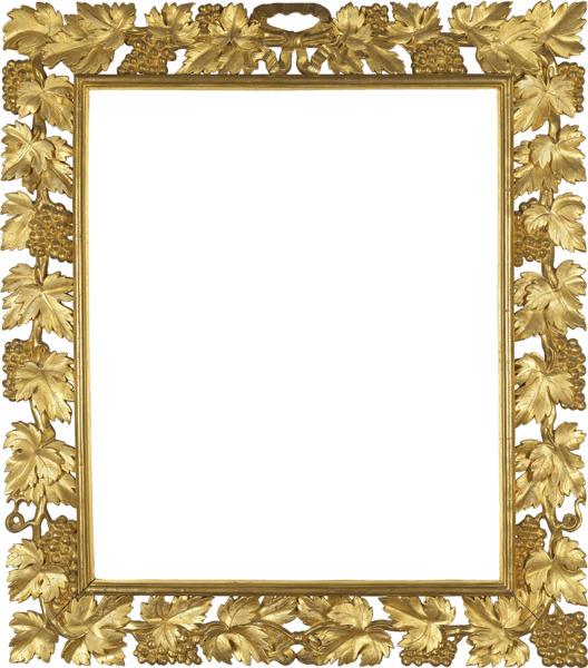 Gold Frame With Vine png transparent