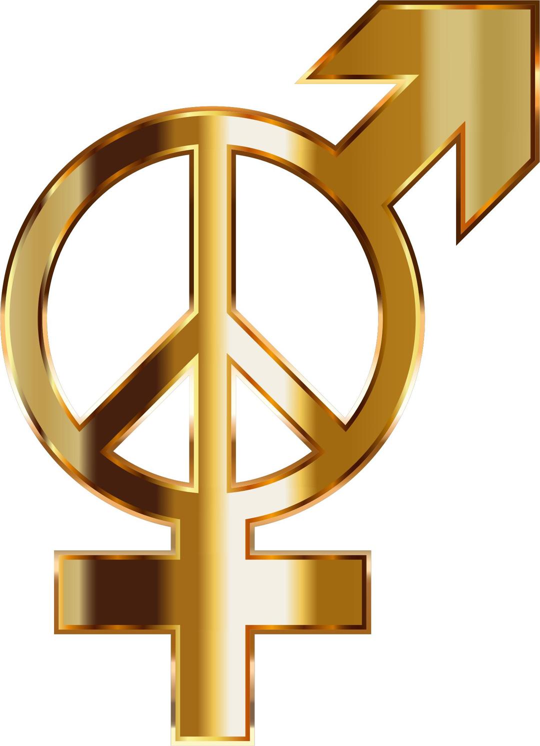 Gold Gender Peace No Background png transparent