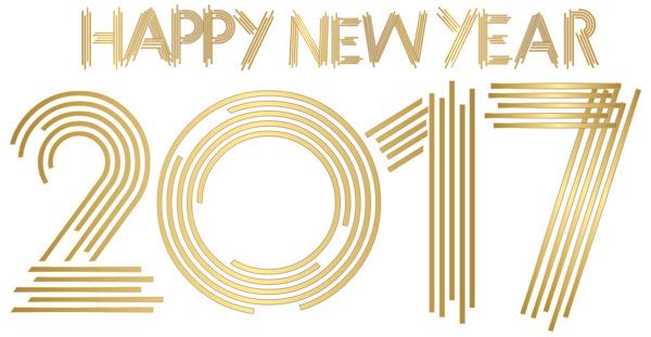 Gold Happy New Year 2017 png transparent