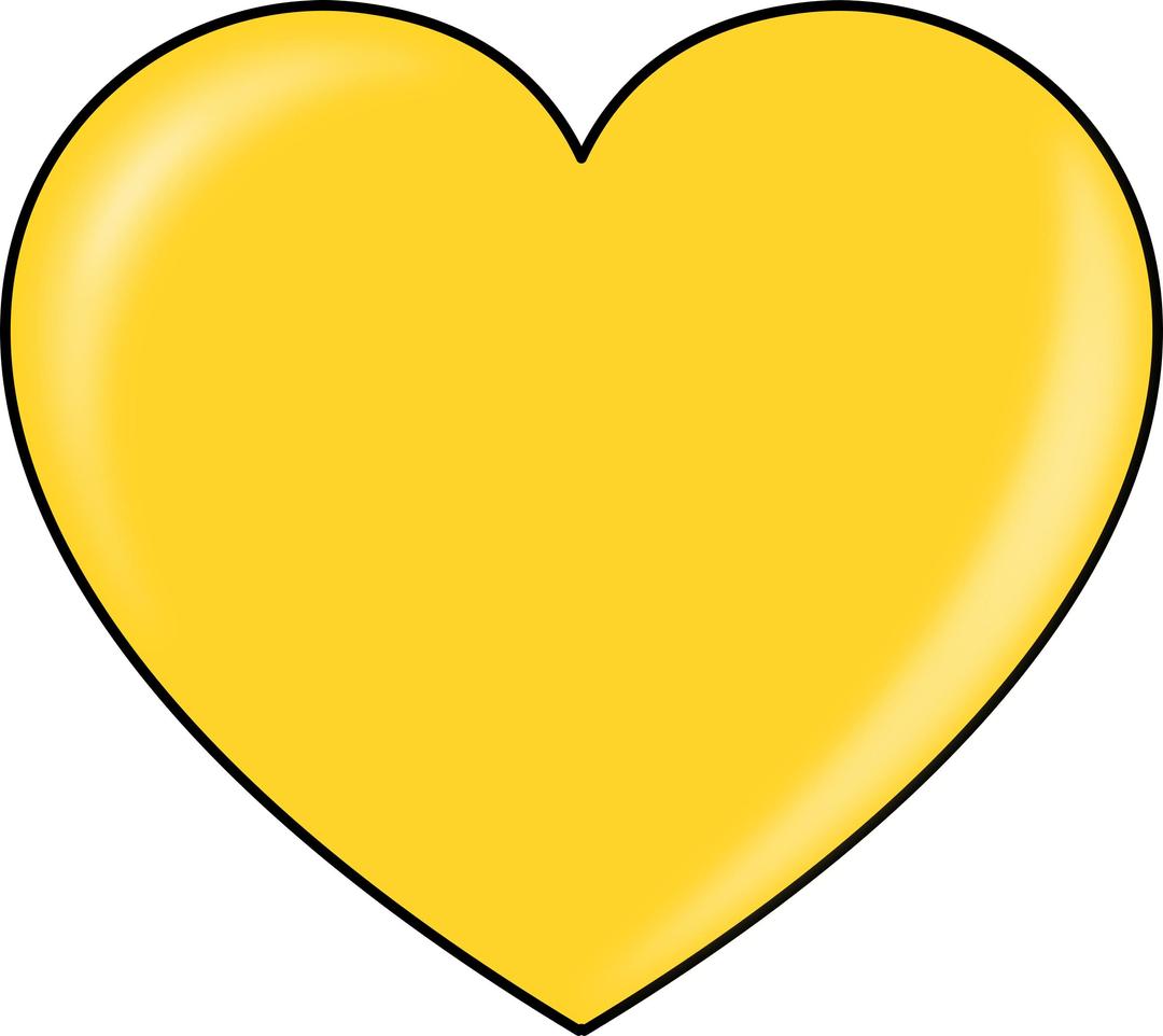 Gold Heart png transparent