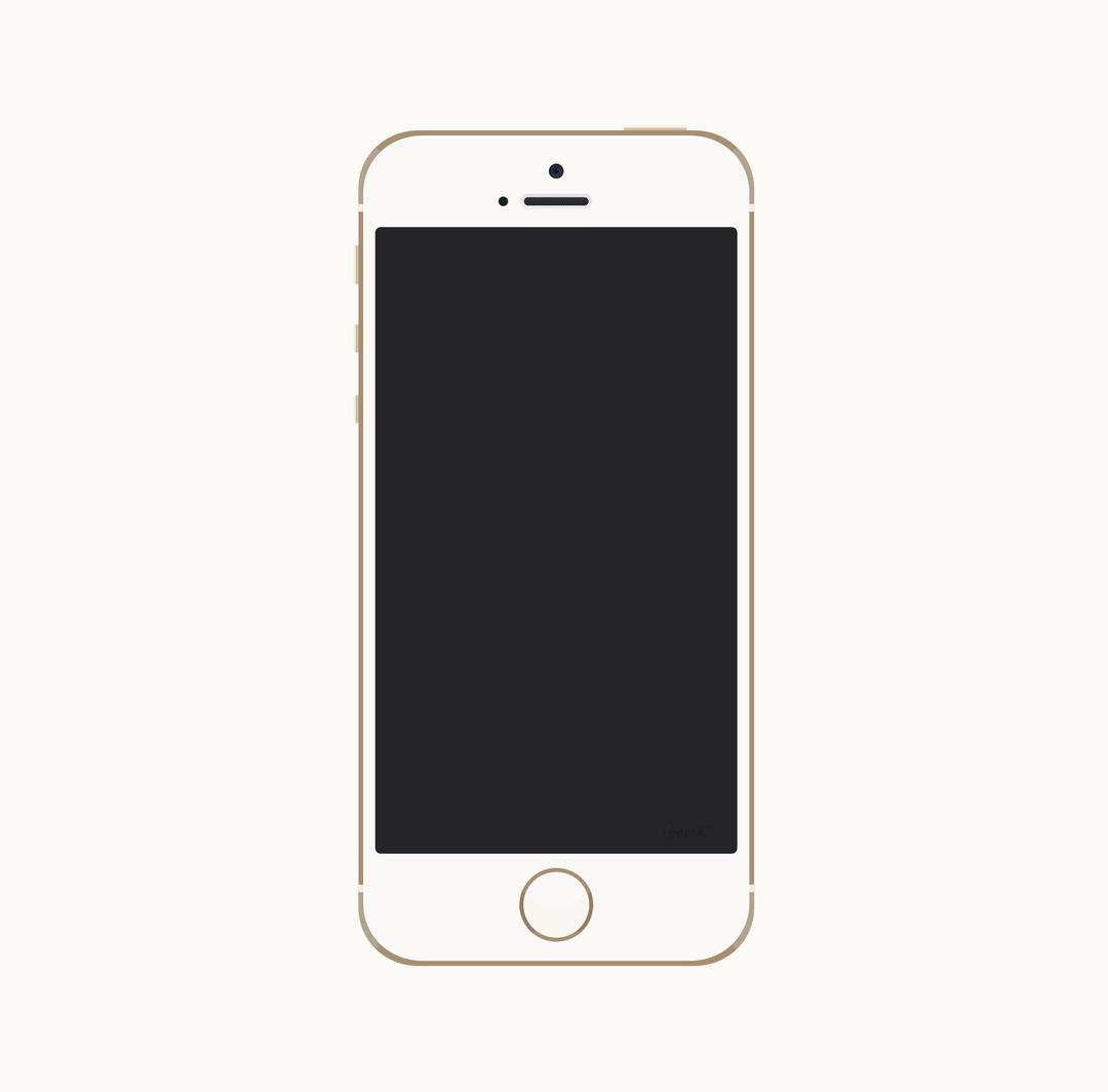 Gold iPhone 5s png transparent