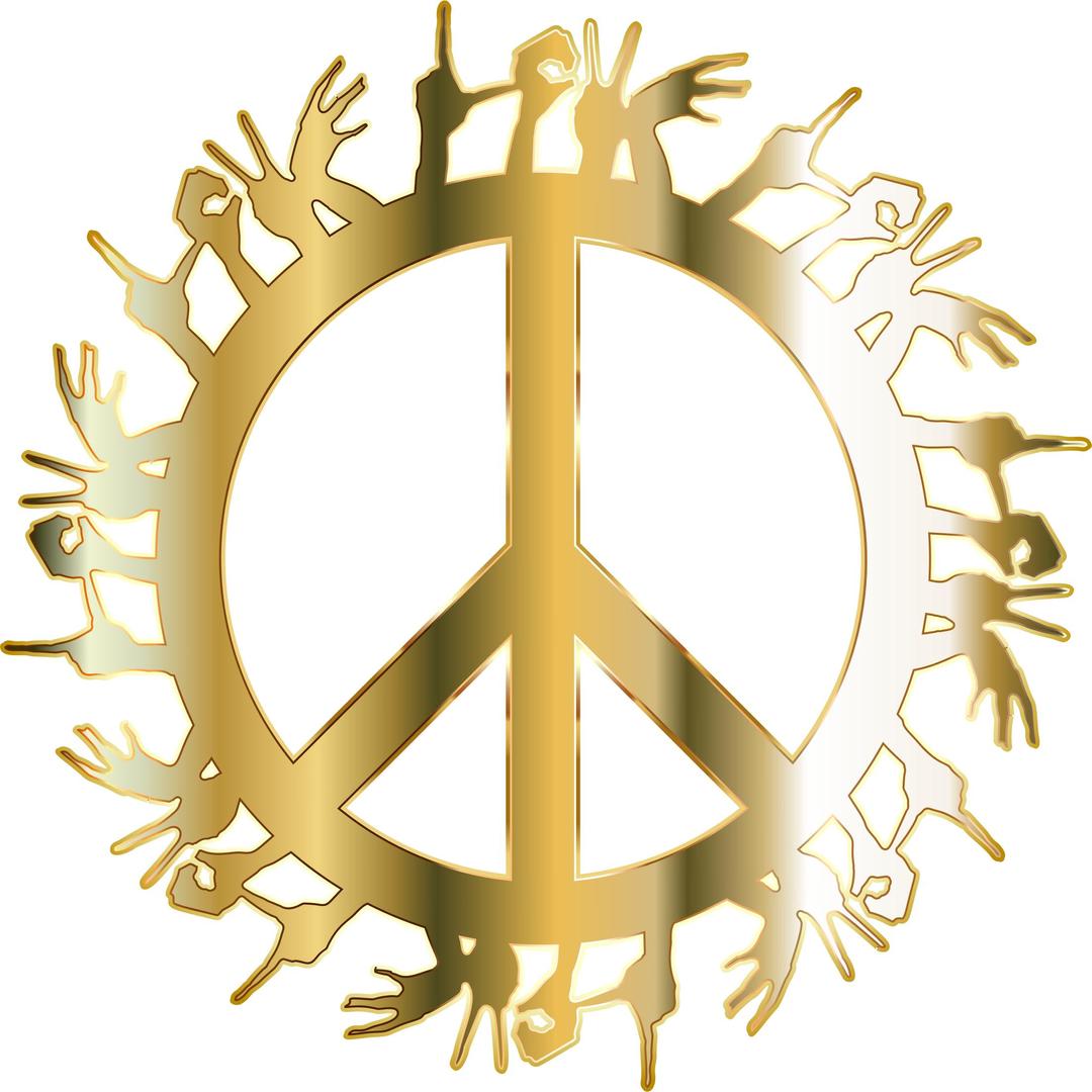 Gold Love Hands Peace No Background png transparent