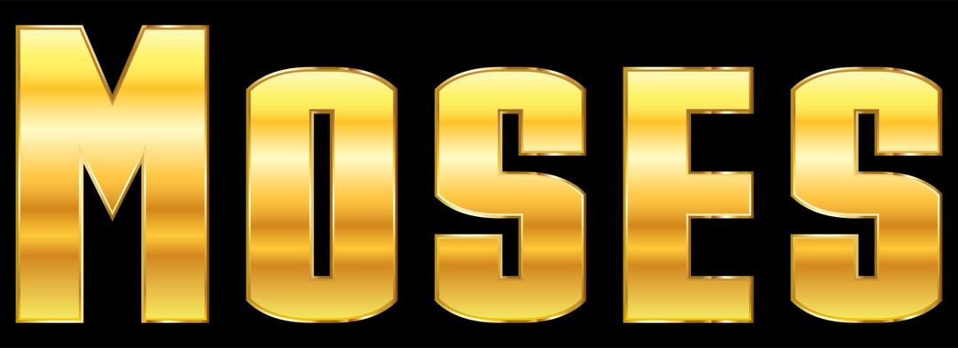 Gold Moses Typography png transparent