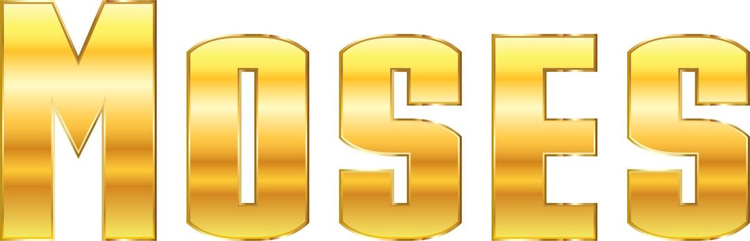 Gold Moses Typography No Background png transparent