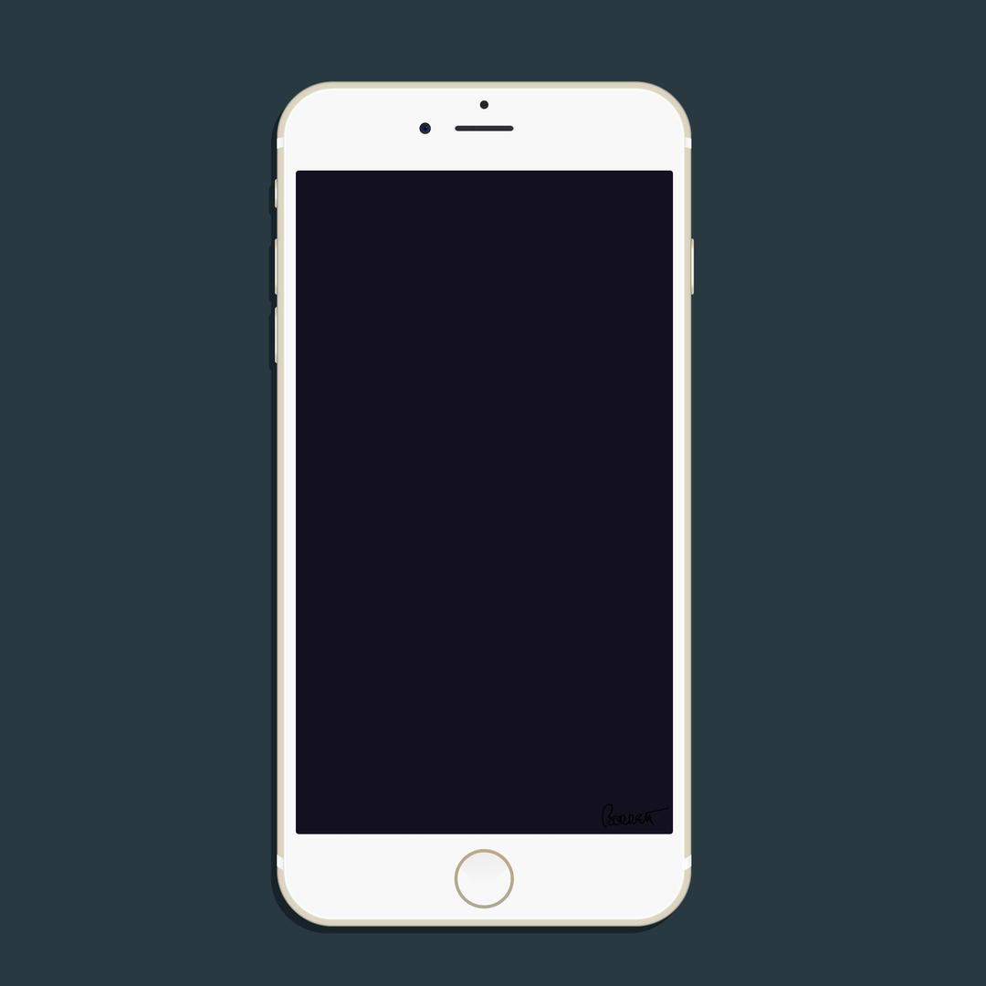 Gold New iPhone 6 Plus png transparent