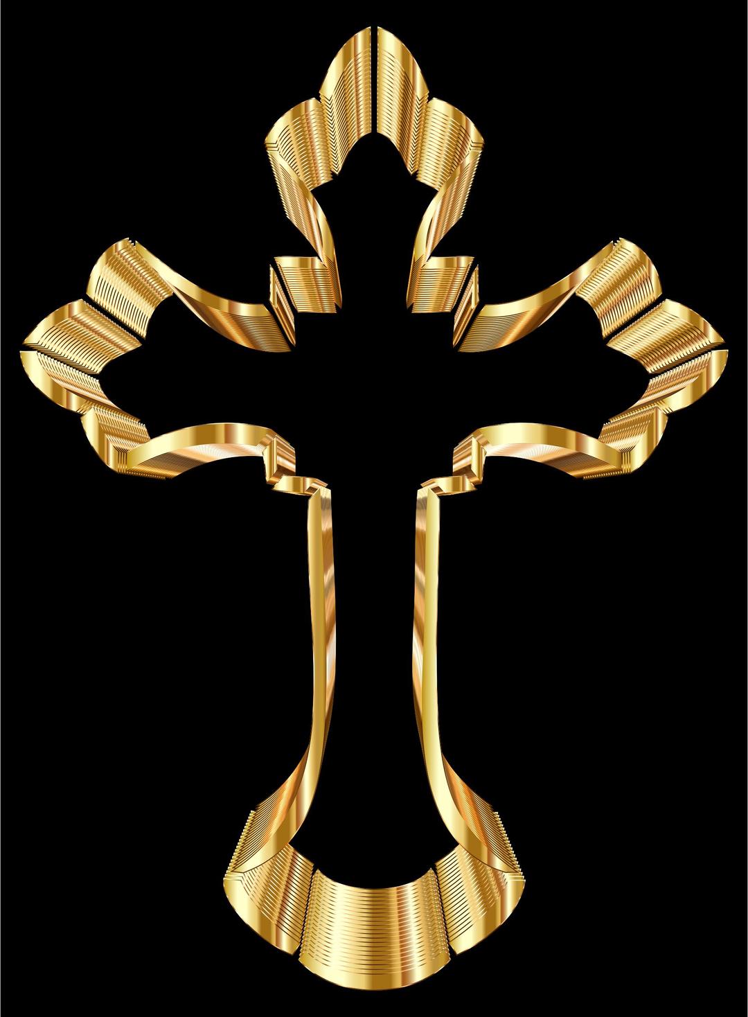 Gold Ornate Cross png transparent