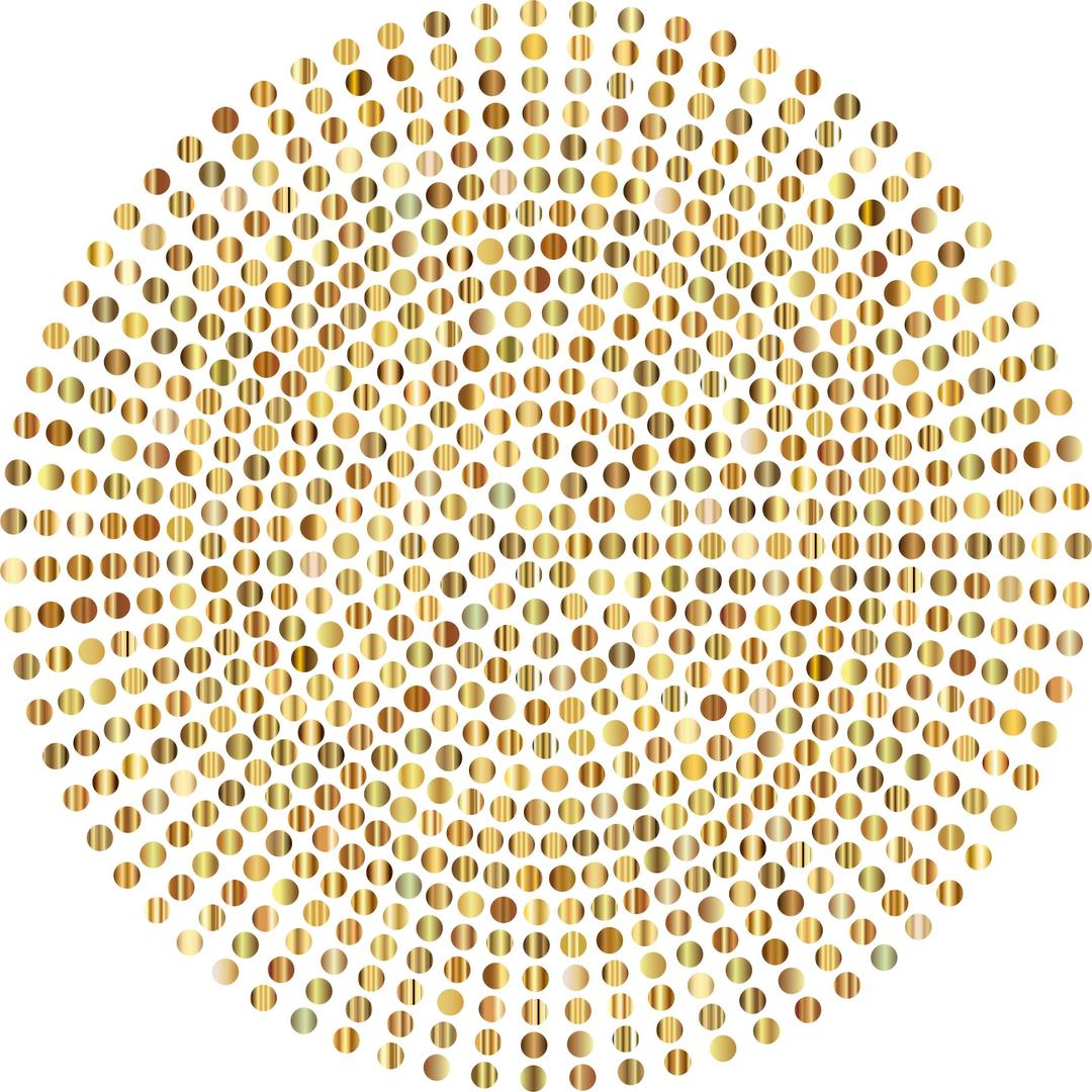 Gold Radial Dots No Background png transparent