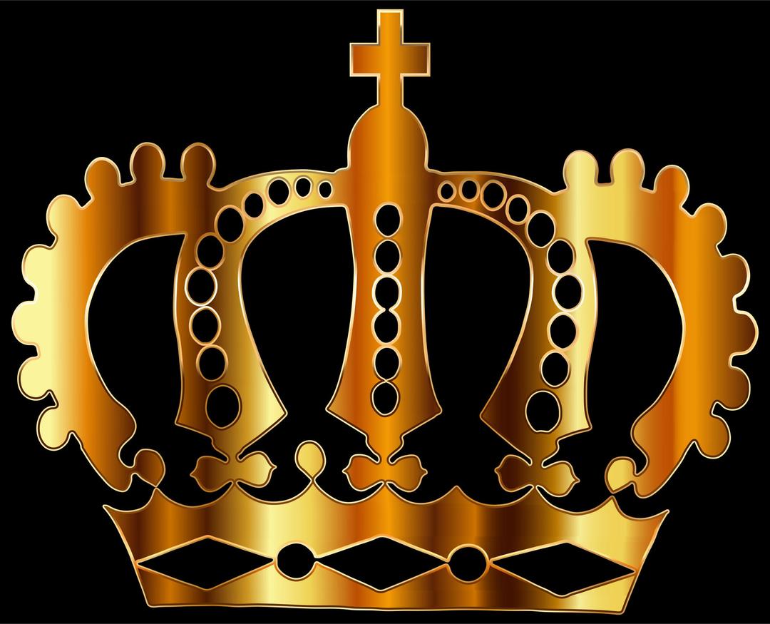 Gold Royal Crown Silhouette png transparent