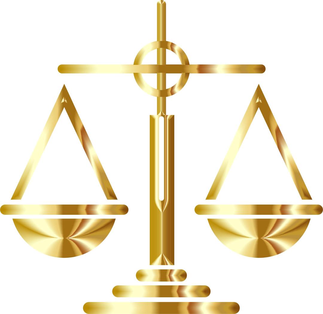Gold Scales Of Justice Icon png transparent