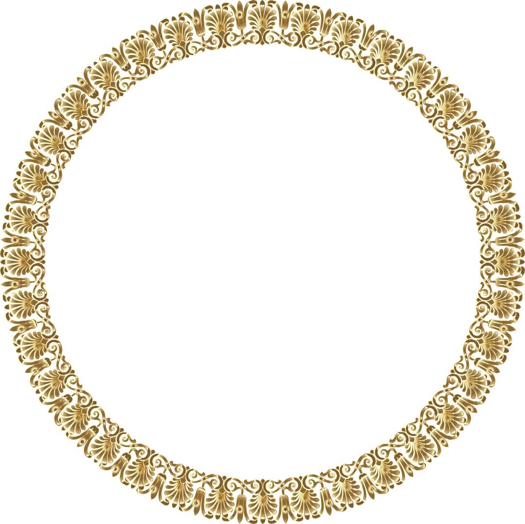 Gold Victorian Ornament Expanded No Background png transparent