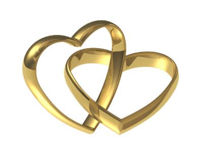 Gold Wedding Hearts png transparent