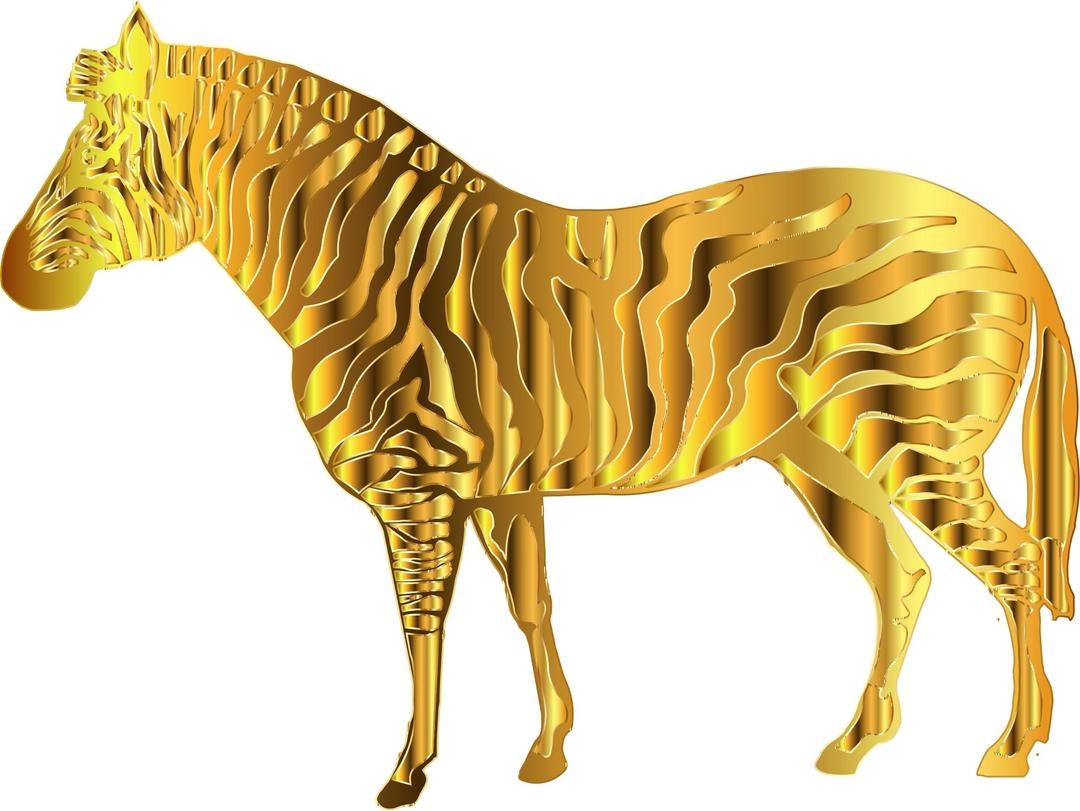 Gold Zebra png transparent