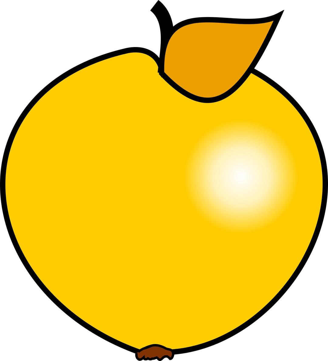 Golden apple png transparent