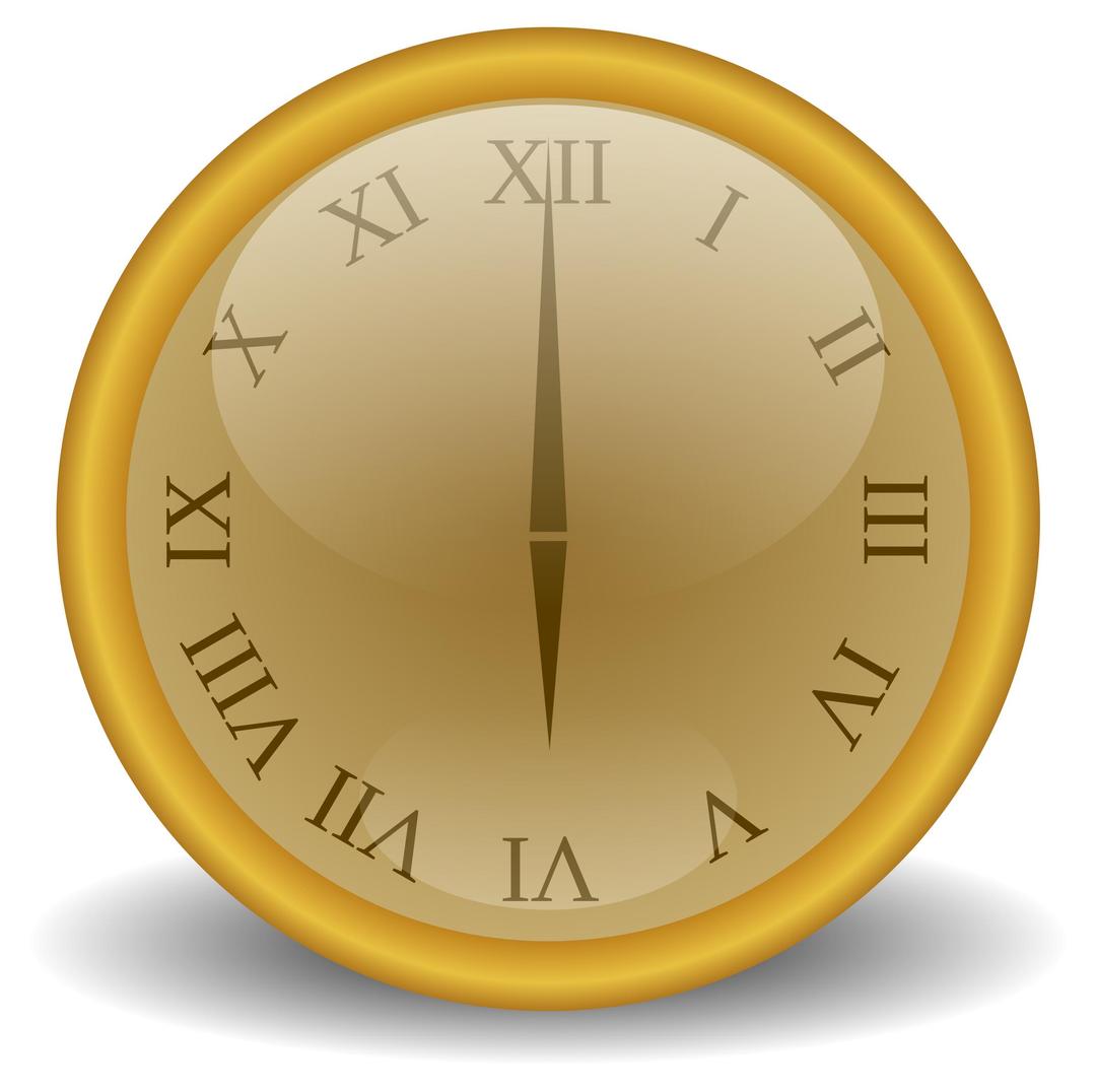 Golden clock png transparent