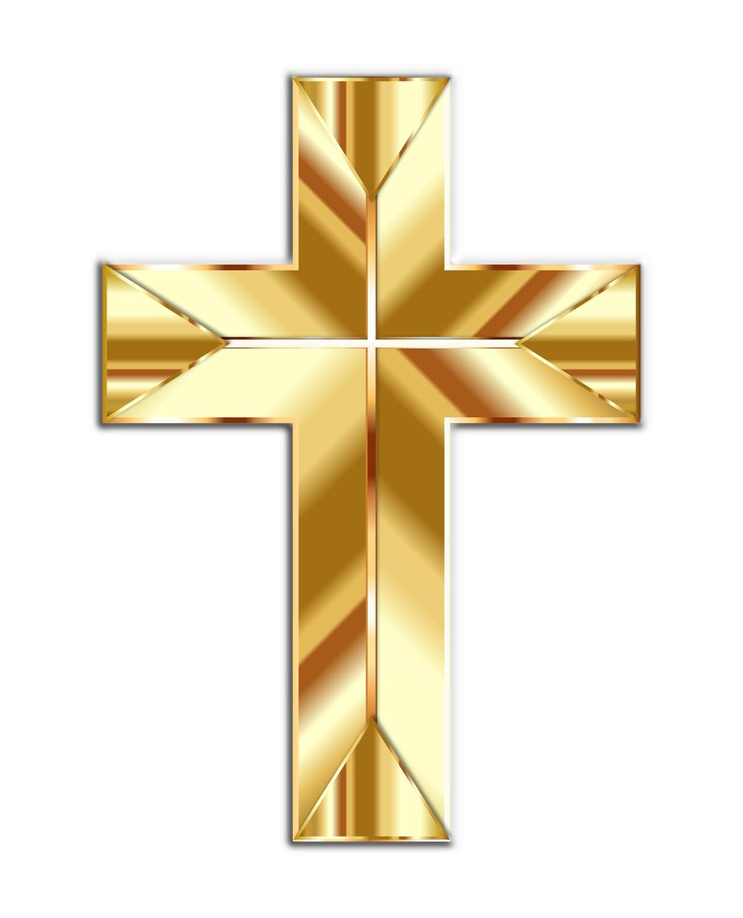 Golden Cross Fixed png transparent