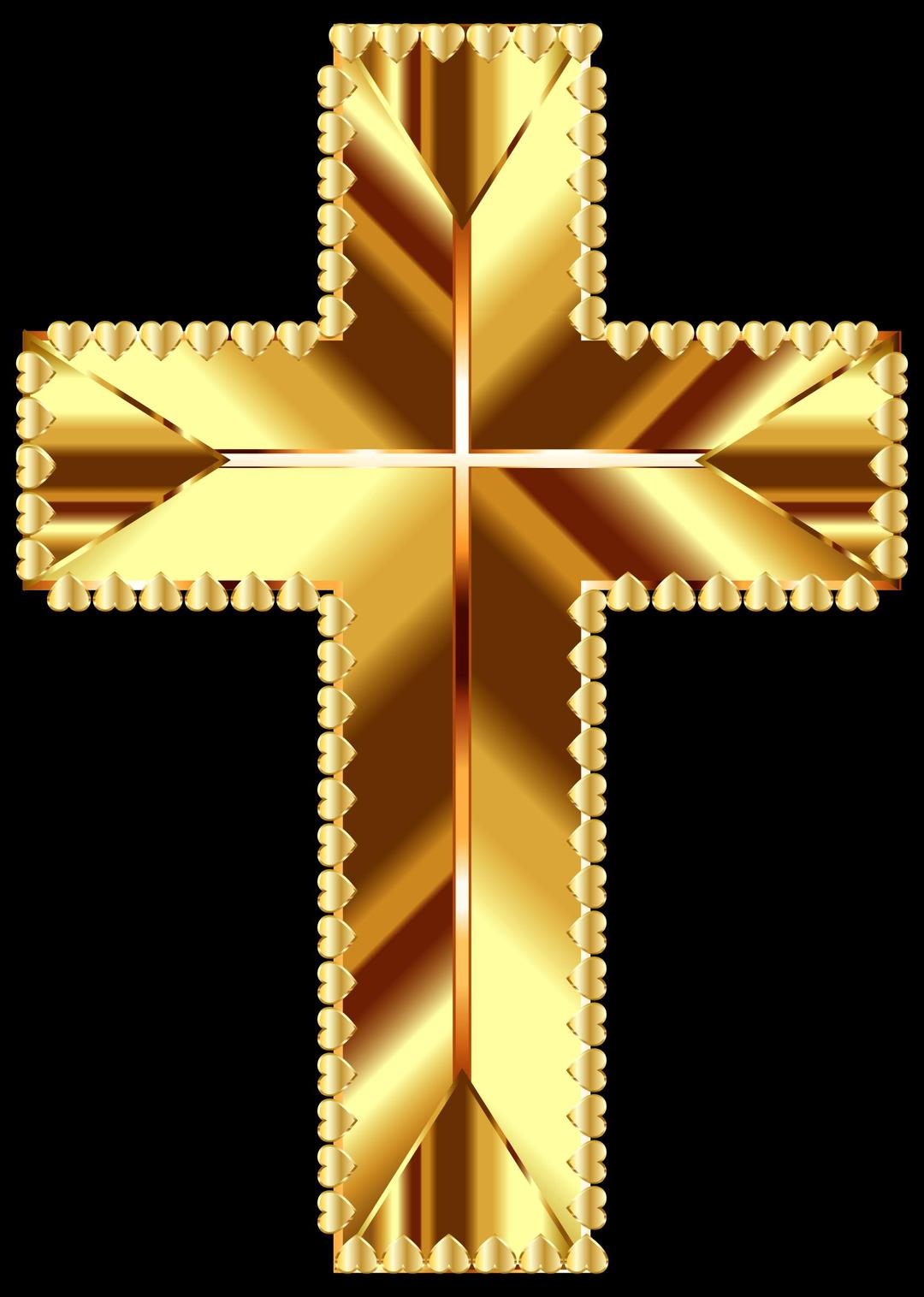 Golden Cross Love Deeper Color png transparent