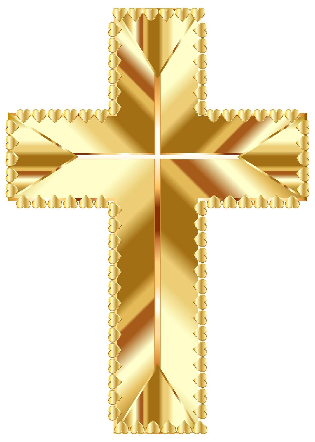 Golden Cross Love No Background png transparent