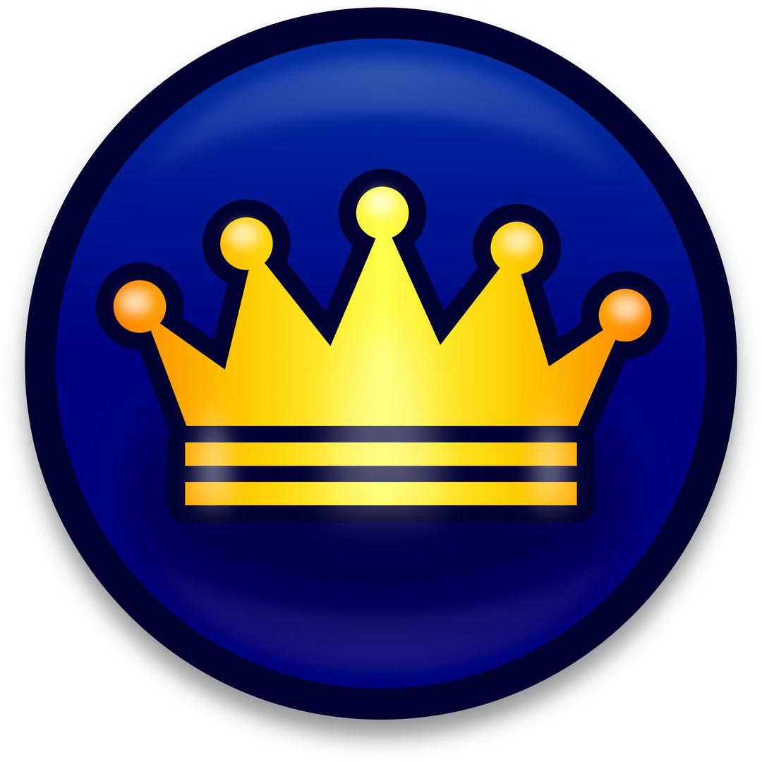 Golden crown symbol - icon png transparent