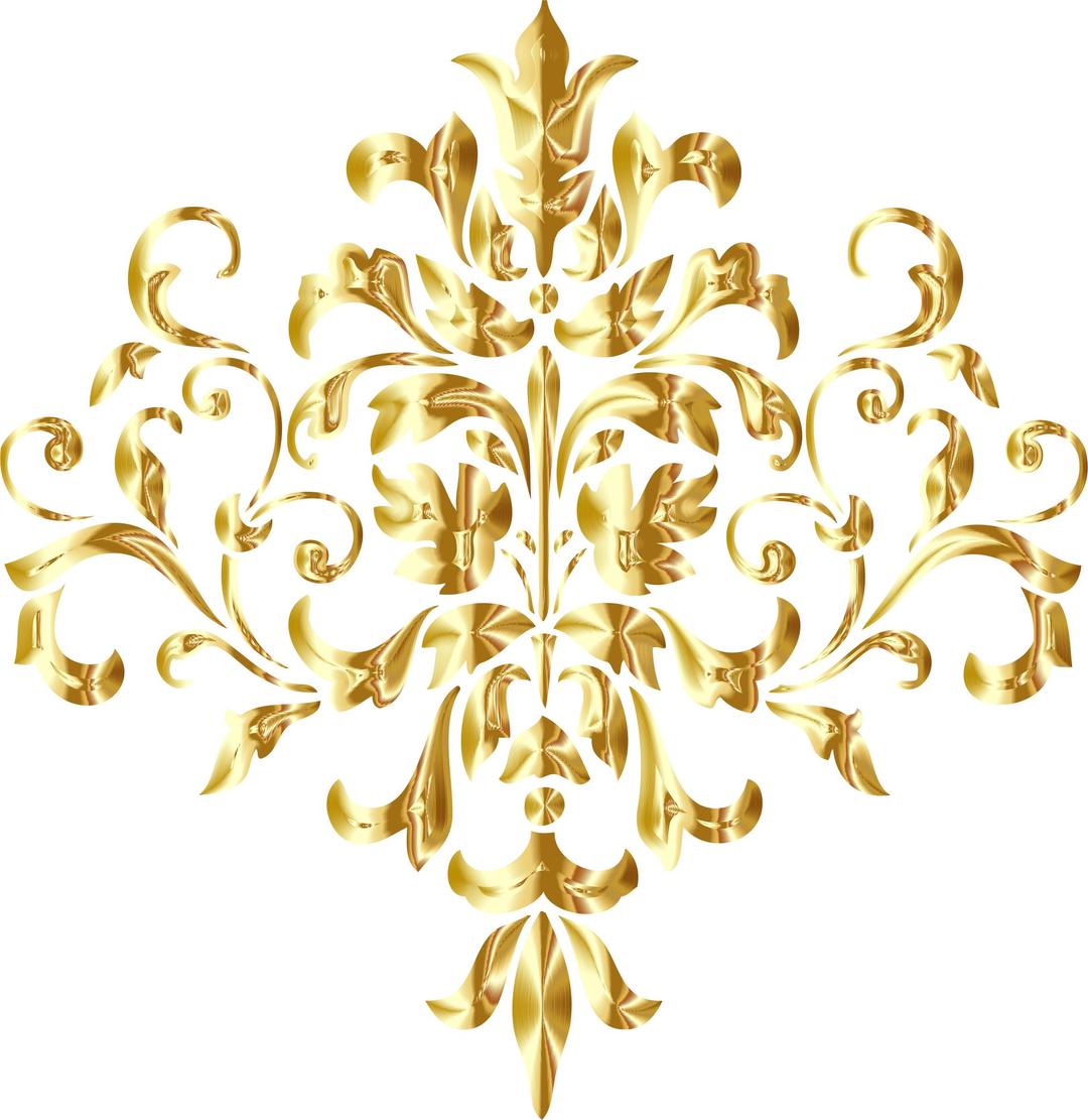 Golden Damask Design No Background png transparent