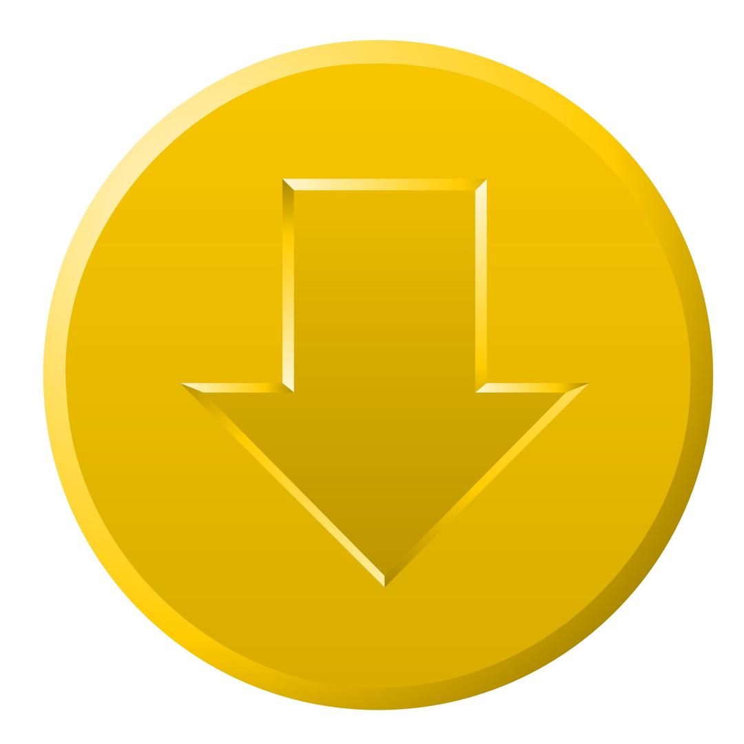 Golden Download Button png transparent
