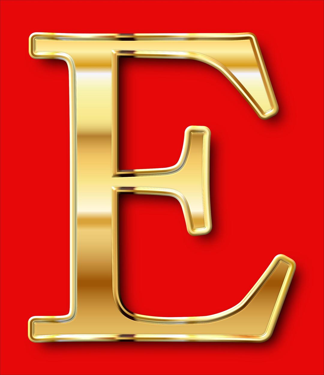 Golden E - For Edward png transparent