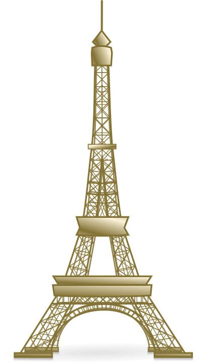 Golden Eiffel Tower png transparent