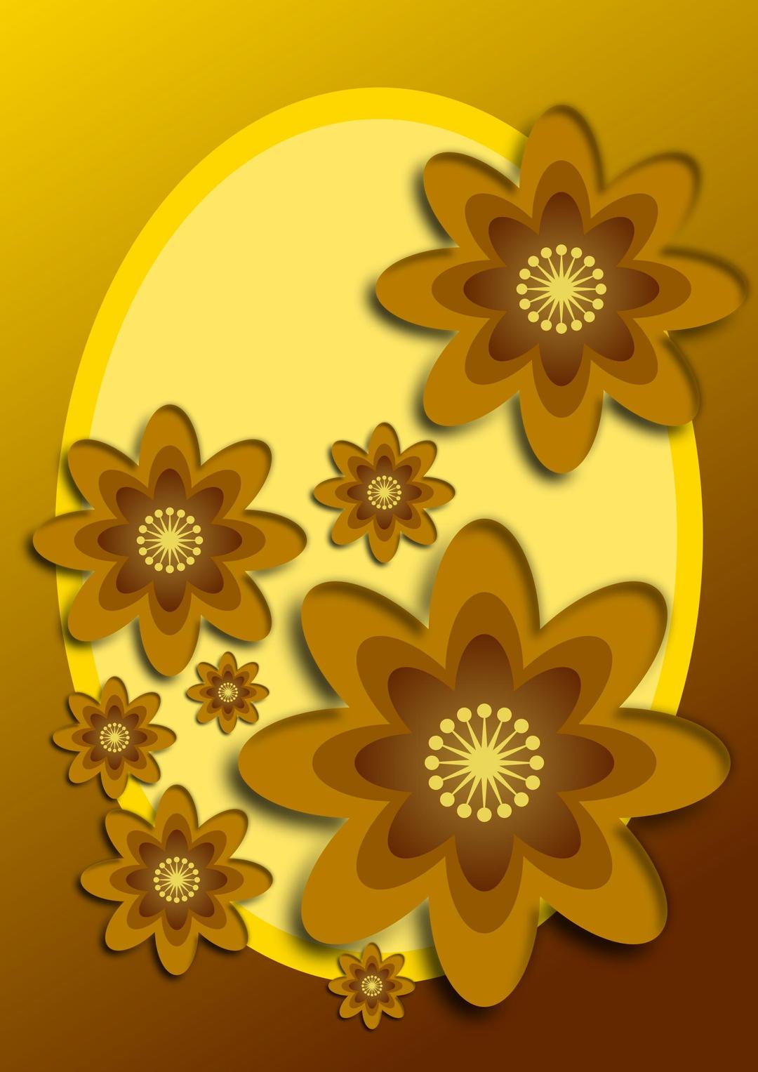 Golden flowers png transparent