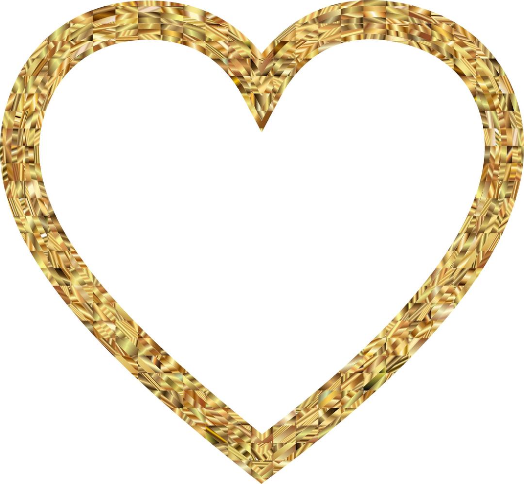 Golden Heart png transparent