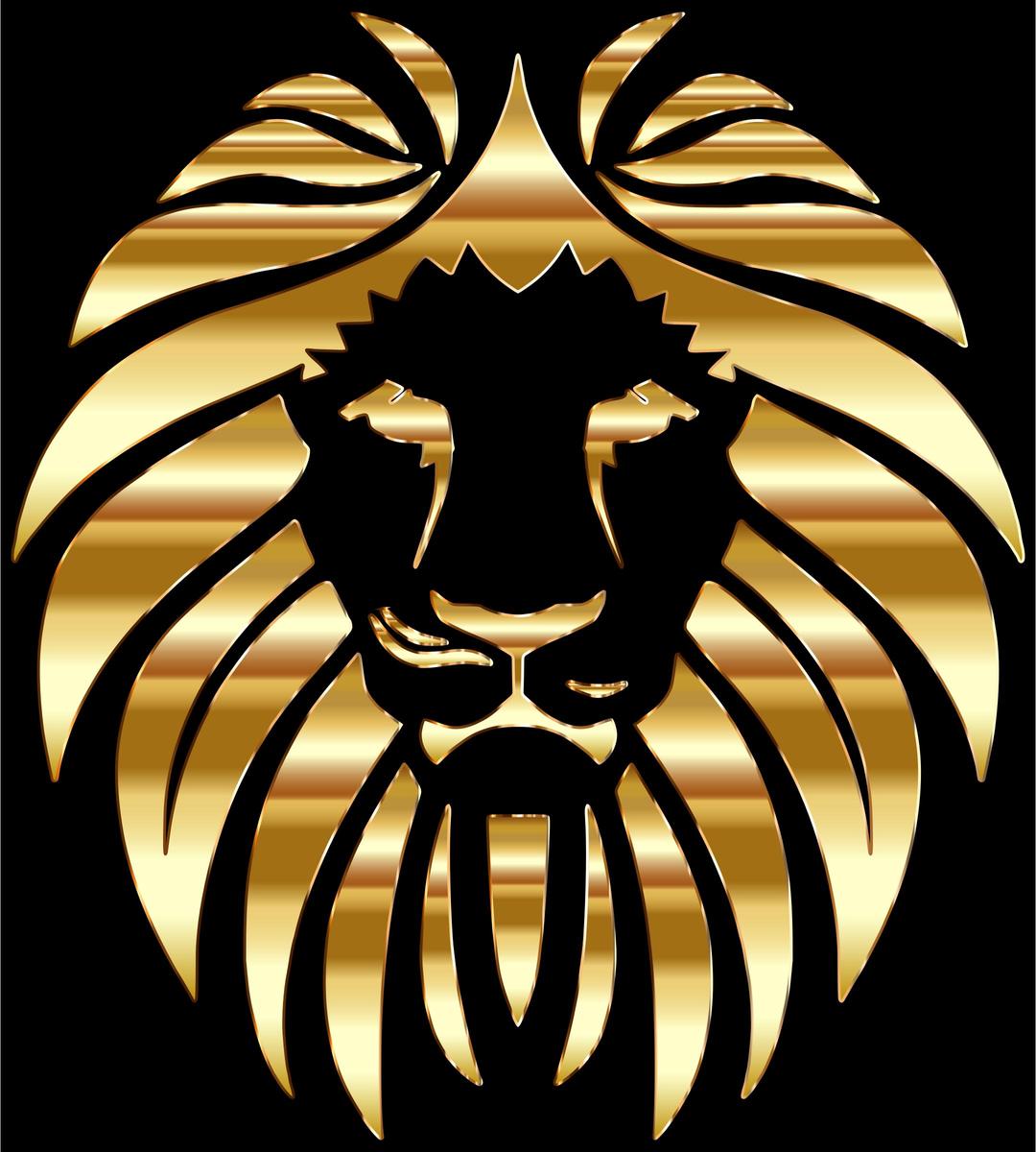 Golden Lion png transparent