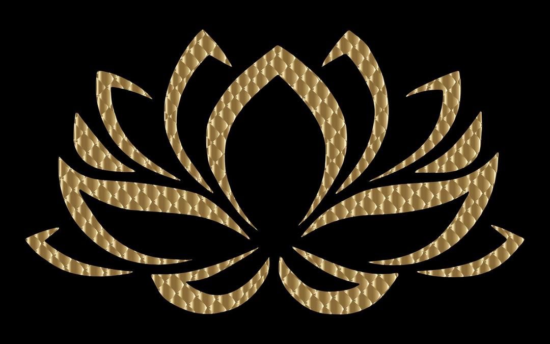Golden Lotus Flower png transparent