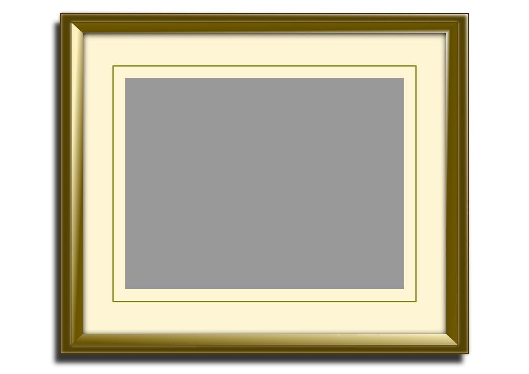 Golden picture frame png transparent