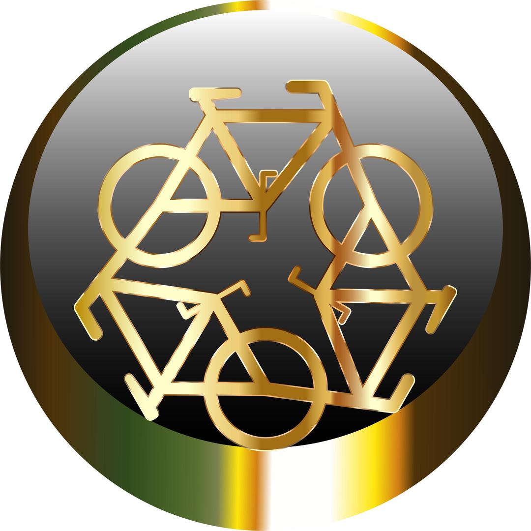 Golden Recycle Icon png transparent