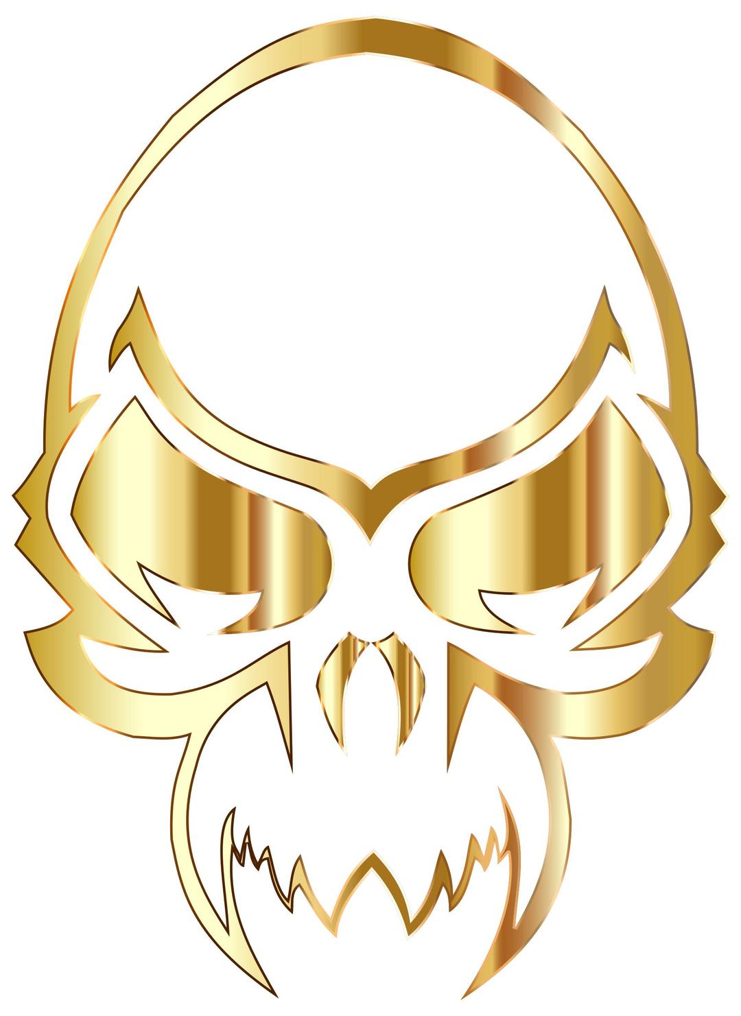 Golden Skull png transparent