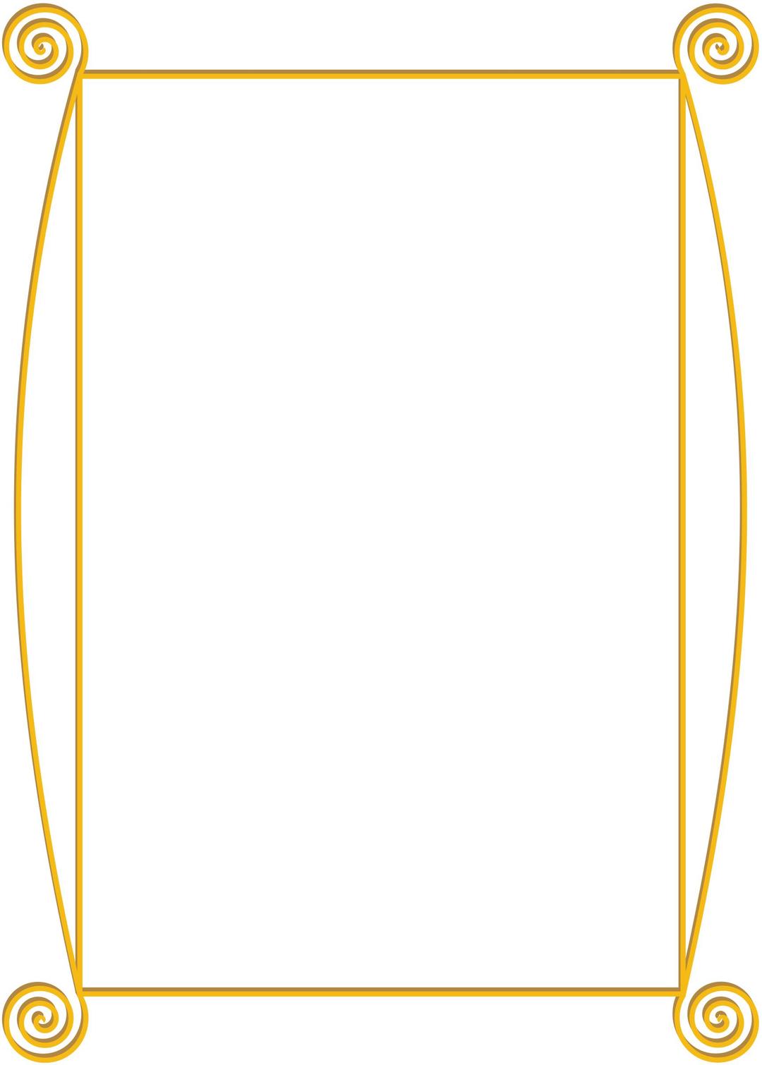 Golden spiral frame png transparent