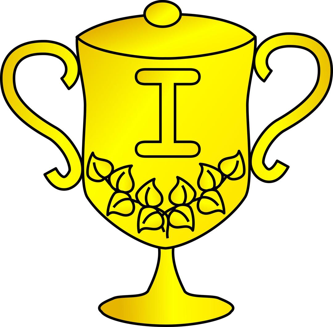 Golden trophy png transparent