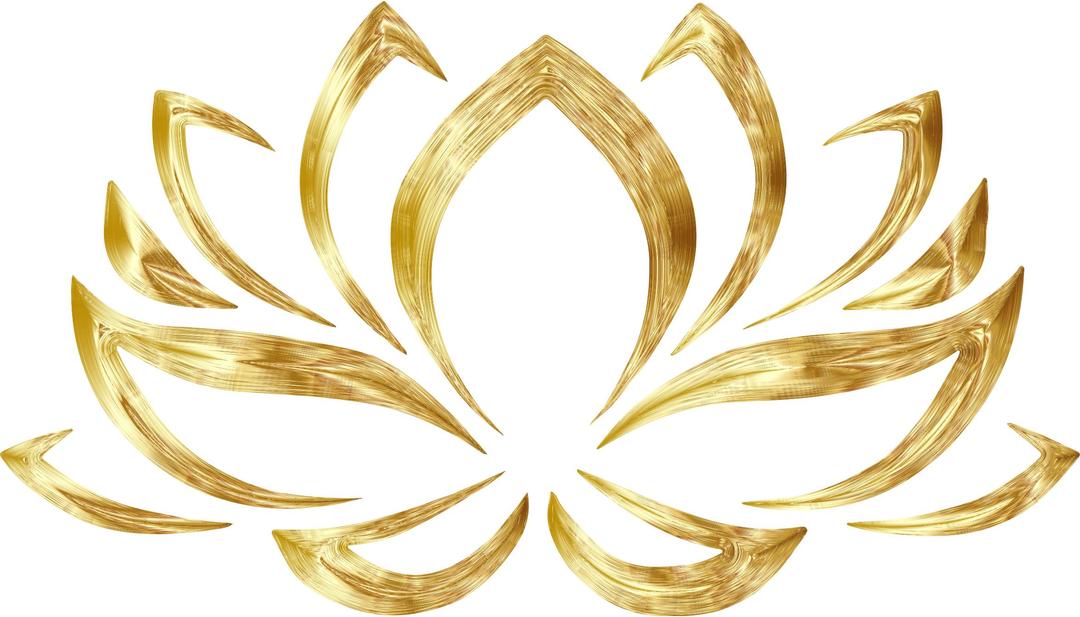 Goldenized Lotus Flower png transparent