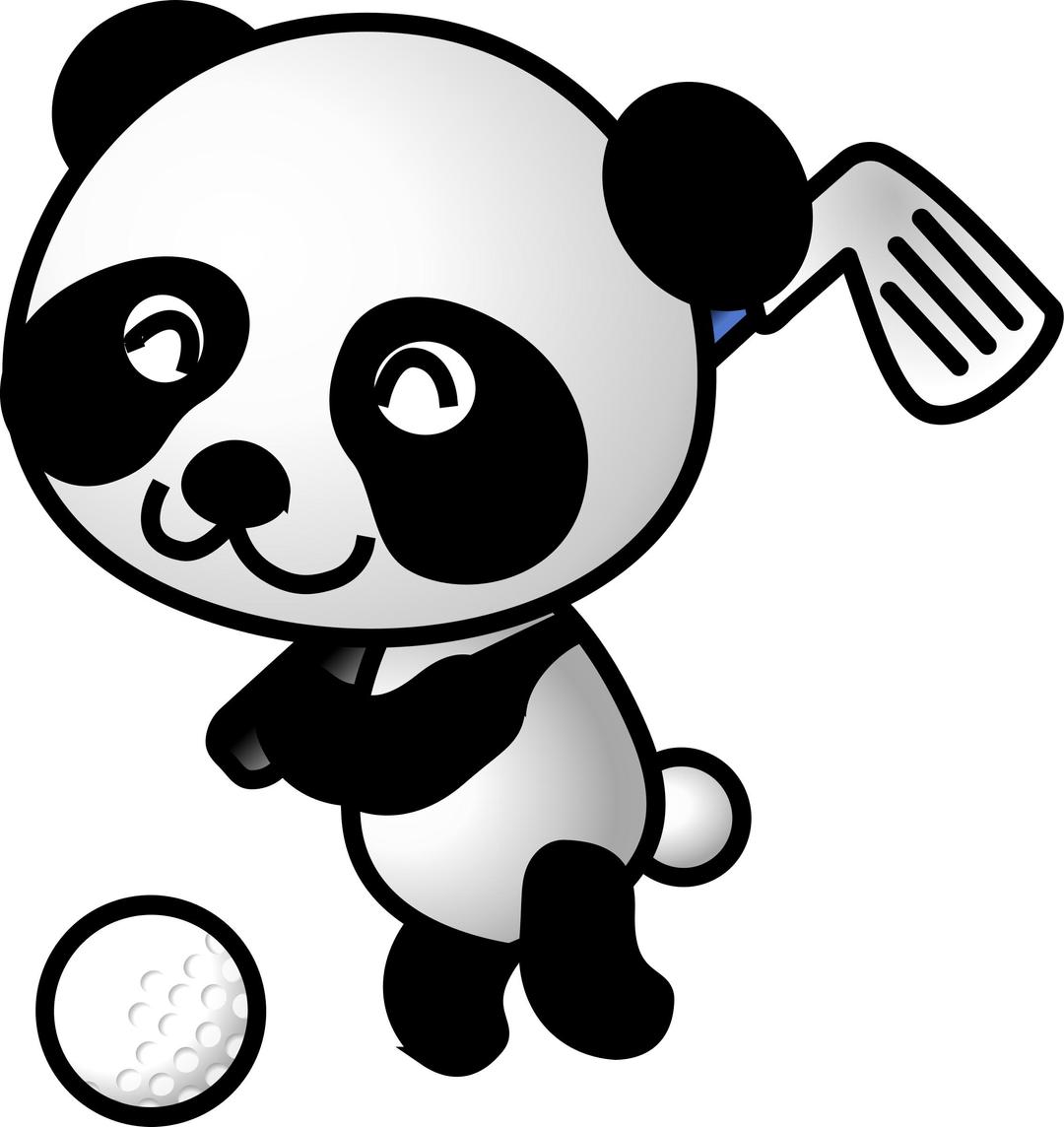 golf panda png transparent