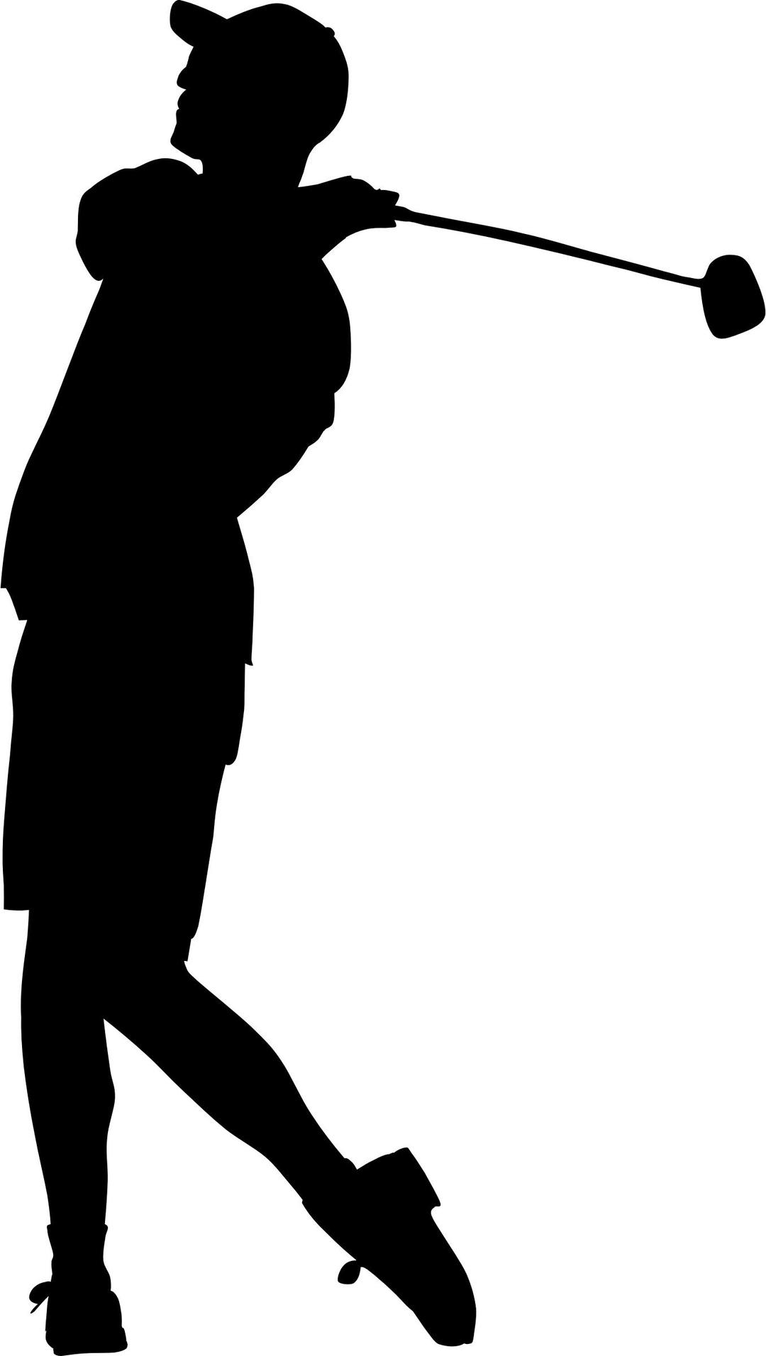 Golfer silhouette png transparent