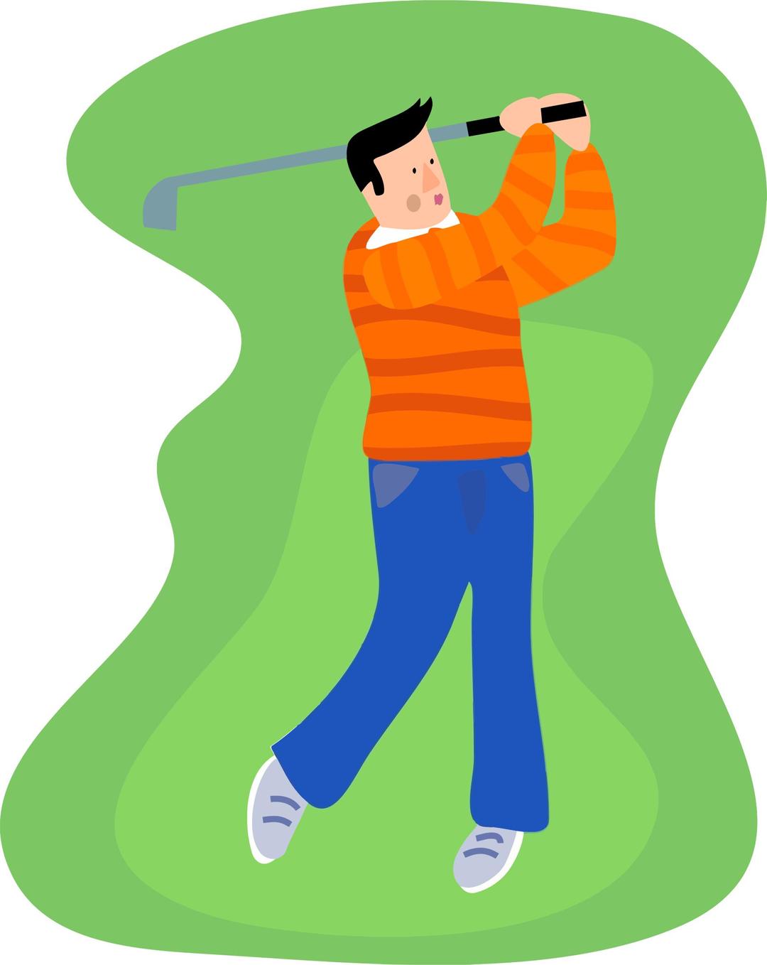 Golfing Guy png transparent