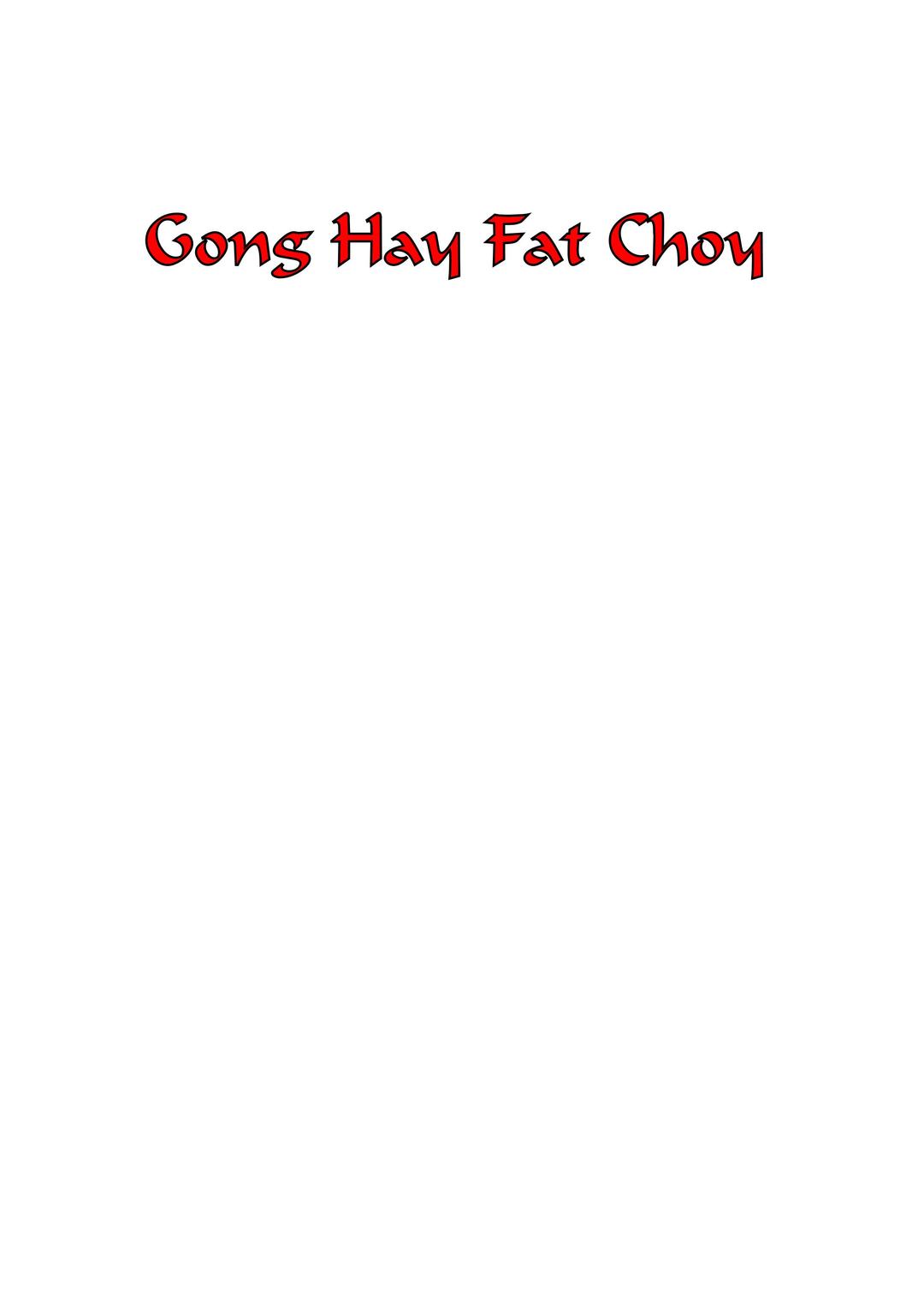 Gong Hay Fat Choy png transparent