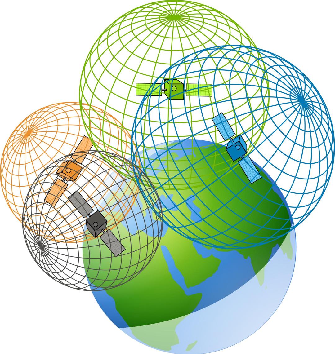 GPS satellites - trilateration png transparent