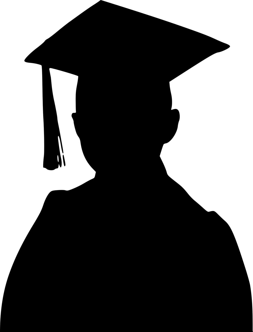 Graduation Boy Silhouette png transparent