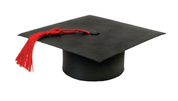 Graduation Hat With Red Tassel png transparent