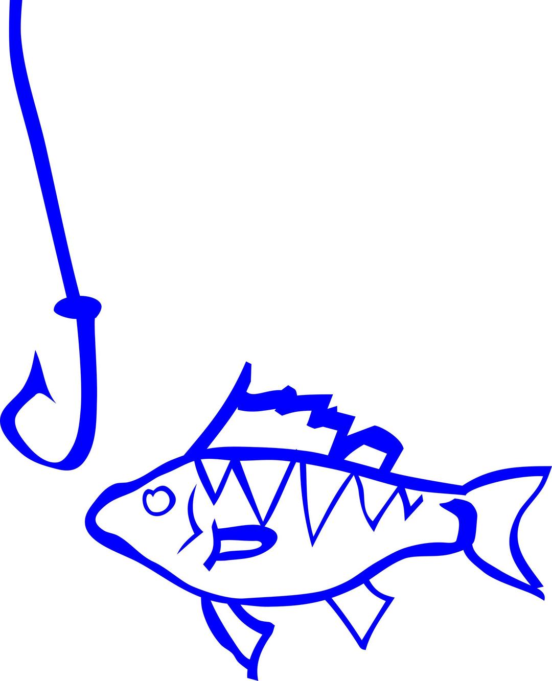 Graffiti Fish and hook png transparent