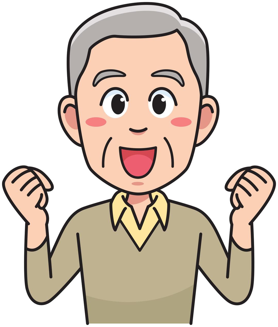 Grandfather - full of energy png transparent