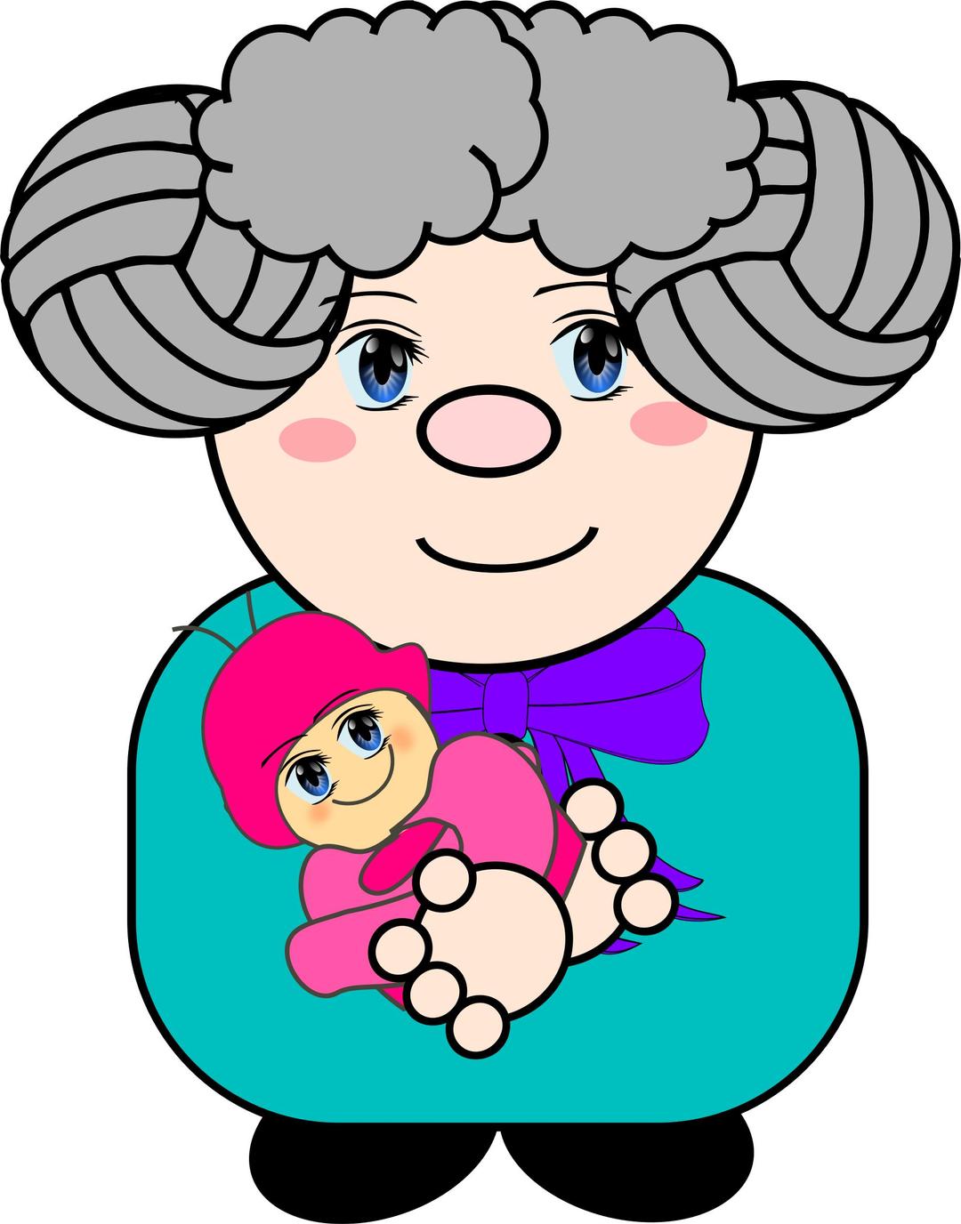 grandma with baby png transparent