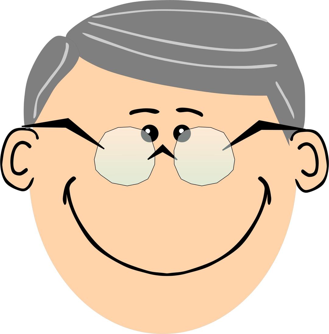 Grandpa with spectacles png transparent