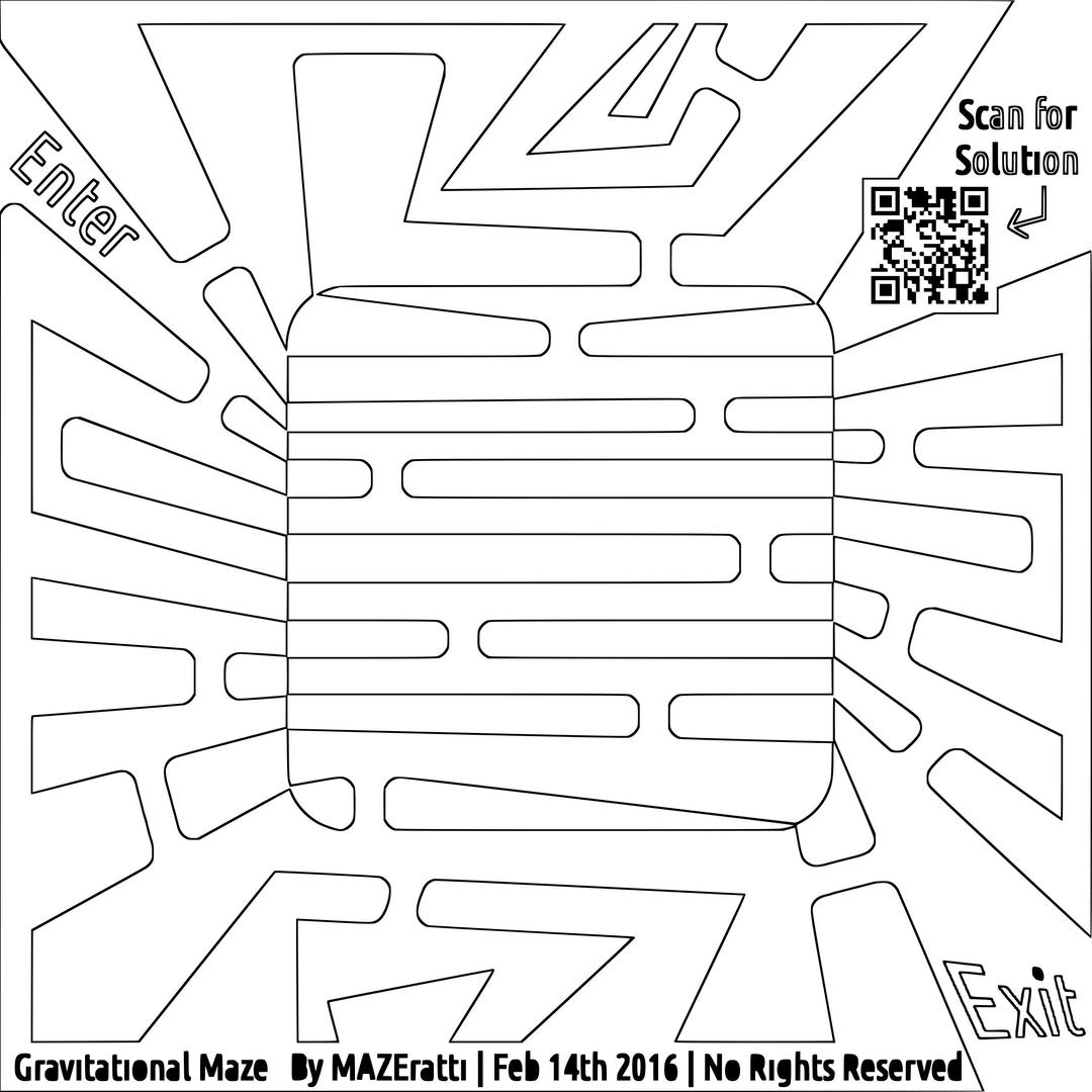 Gravitational Maze Coloring Page png transparent
