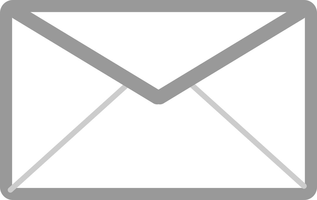 Gray and White Mail Icon png transparent