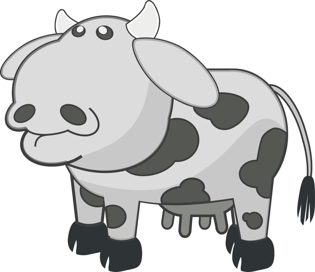 Gray Cow png transparent